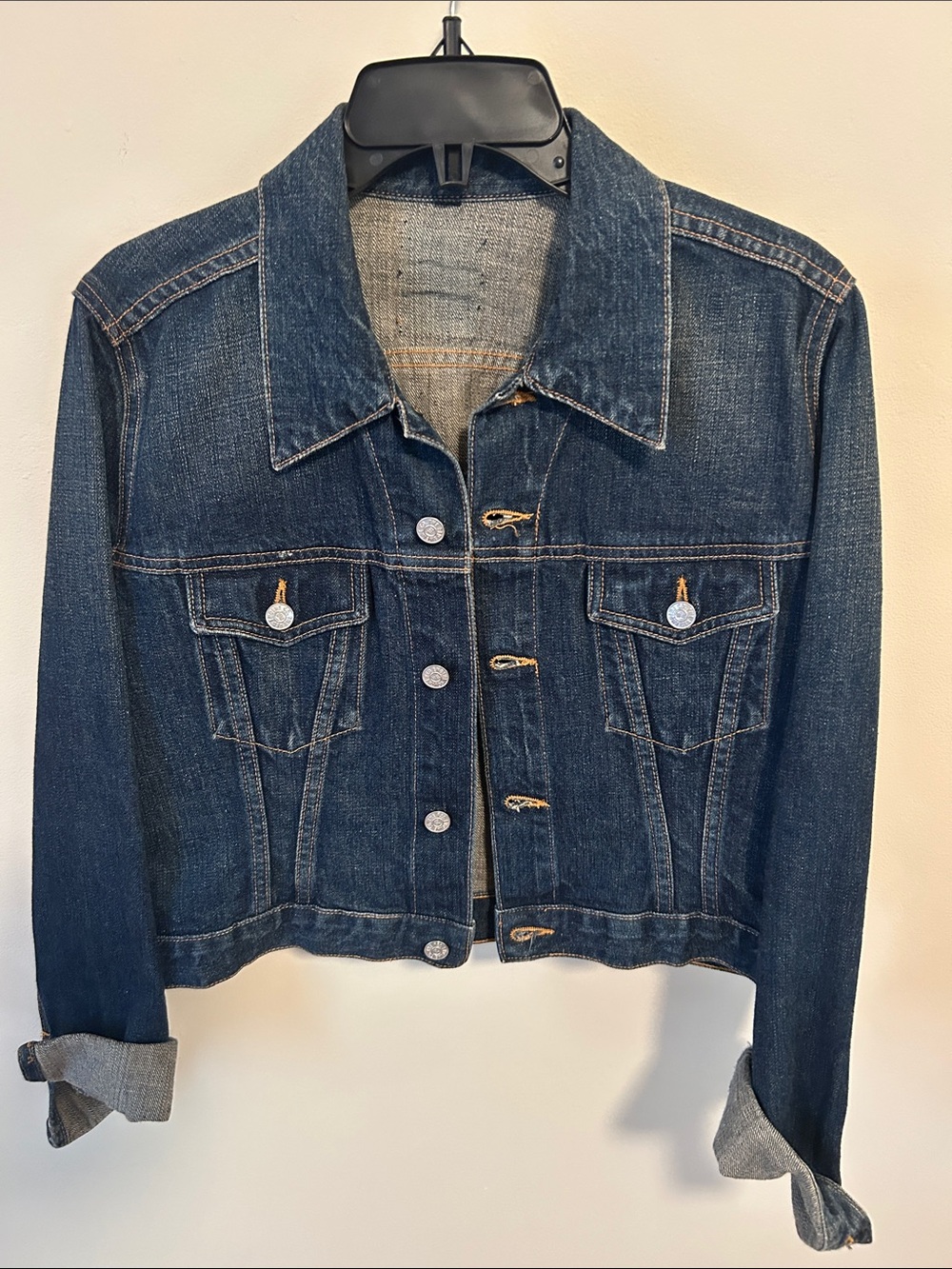 Red Engine Dark Blue Denim Jean Jacket - Classic Trucker
